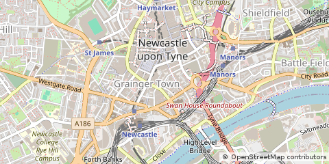 Map of Newcastle Upon Tyne