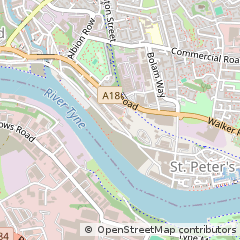 Map of Newcastle, Tyne and Wear