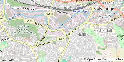 Map of Stalybridge, Cheshire