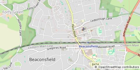 Map of Beaconsfield, Buckinghamshire
