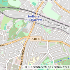 Map of Greenford,, Middlesex
