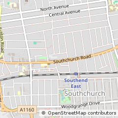 Map of Southend-on-SEA, Essex