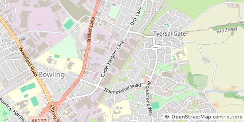 Map of Bradford, West Yorkshire
