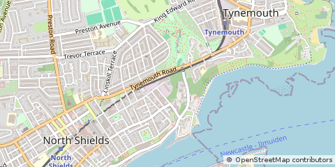 Map of North Shields, Tyne and Wear