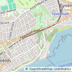 Map of North Shields, Tyne and Wear