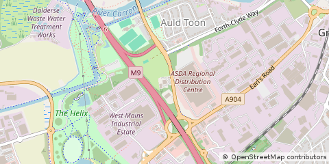 Map of Grangemouth, Stirlingshire