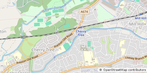 Map of Blackburn, Lancashire