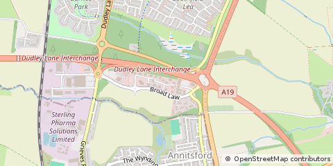 Map of Cramlington, Northumberland