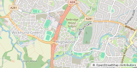 Map of Horsham
