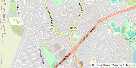 Map of Romford, Essex