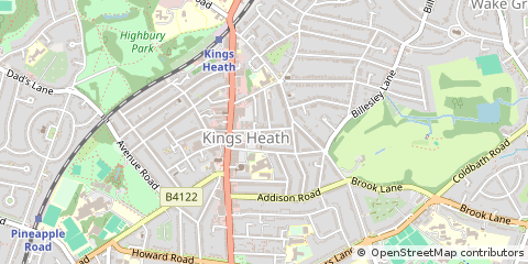 Map of Birmingham, West Midlands
