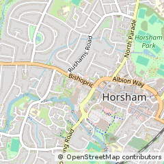 Map of Horsham, West Sussex