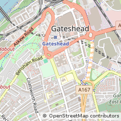 Map of Gateshead