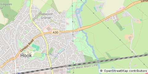 Map of Hook, Hampshire