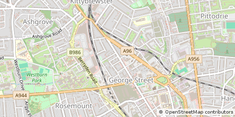 Map of Aberdeen, Aberdeenshire