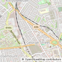Map of Aberdeen, Aberdeenshire