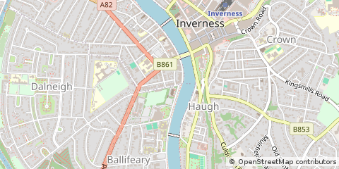 Map of Inverness, Inverness-shire