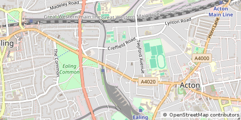 Map of Ealing, London