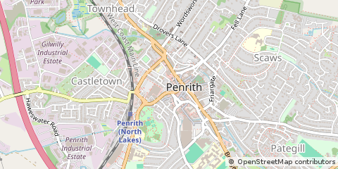 Map of Penrith, Cumbria