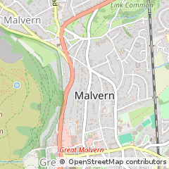 Map of Malvern, Worcs
