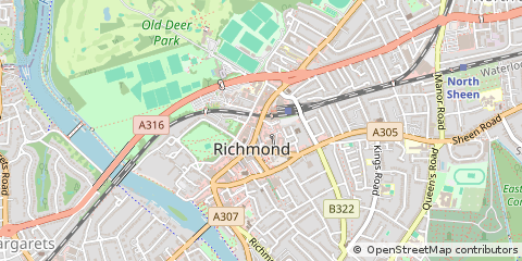 Map of Richmond, Surrey