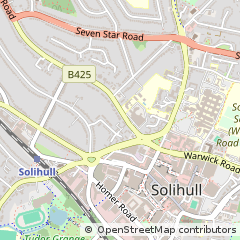Map of Solihull, West Midlands