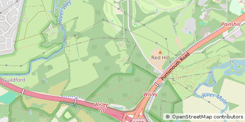 Map of Cobham, Surrey