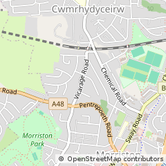 Map of Swansea