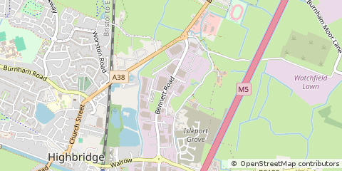 Map of Highbridge, Somerset