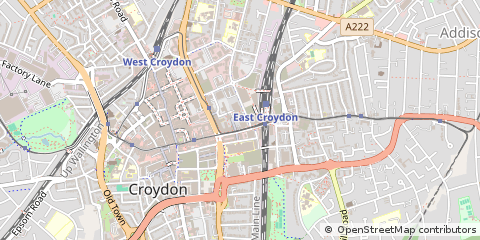 Map of Croydon, Dingwall Road, Croydon