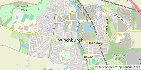 Map of Broxburn, West Lothian
