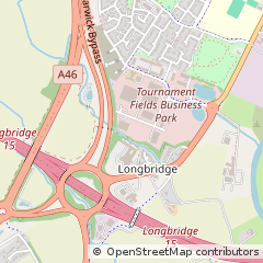 Map of Warwick, Warwickshire
