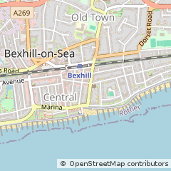 Map of Bexhill on SEA, East Sussex