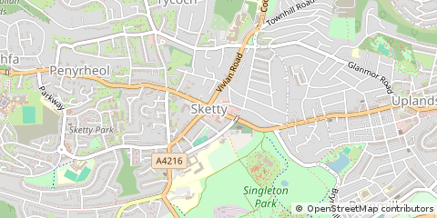 Map of Swansea