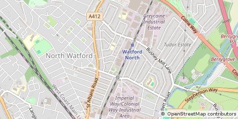 Map of Watford, Hertfordshire