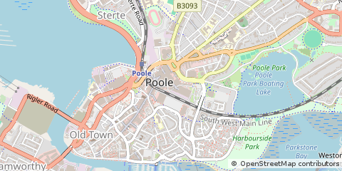Map of Poole, Dorset