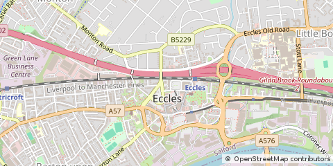 Map of Eccles, Greater Manchester