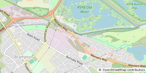 Map of Rotherham, South Yorkshire