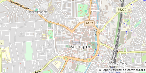 Map of Darlington, Co. Durham
