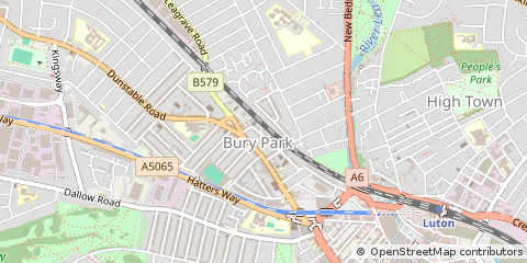 Map of Luton, Bedfordshire