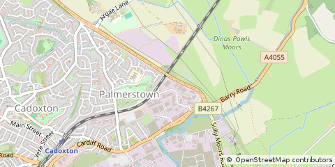Map of Barry, Vale of Glamorgan