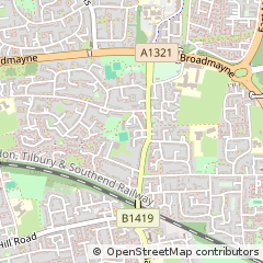Map of Basildon, Essex