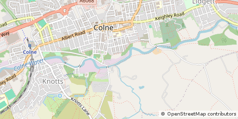 Map of Colne, Lancashire