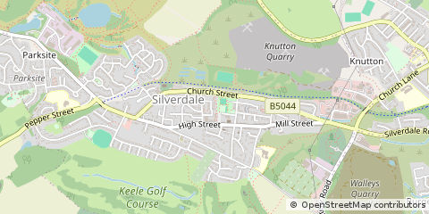Map of Newcastle, Staffordshire
