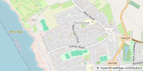 Map of Porthcawl, MID Glamorgan