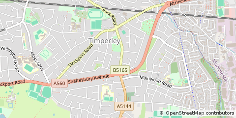 Map of Altrincham, Cheshire
