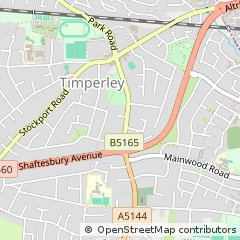 Map of Altrincham, Cheshire