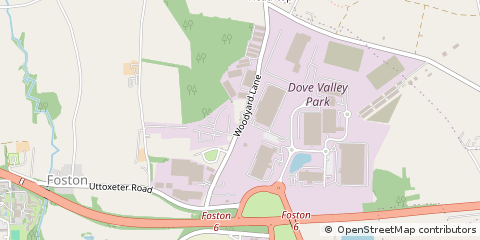 Map of Foston, Derbyshire