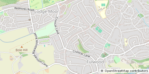 Map of Sheffield, South Yorkshire