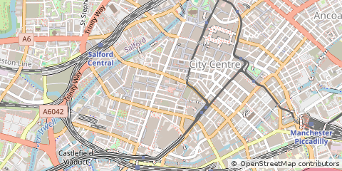 Map of Manchester, Greater Manchester